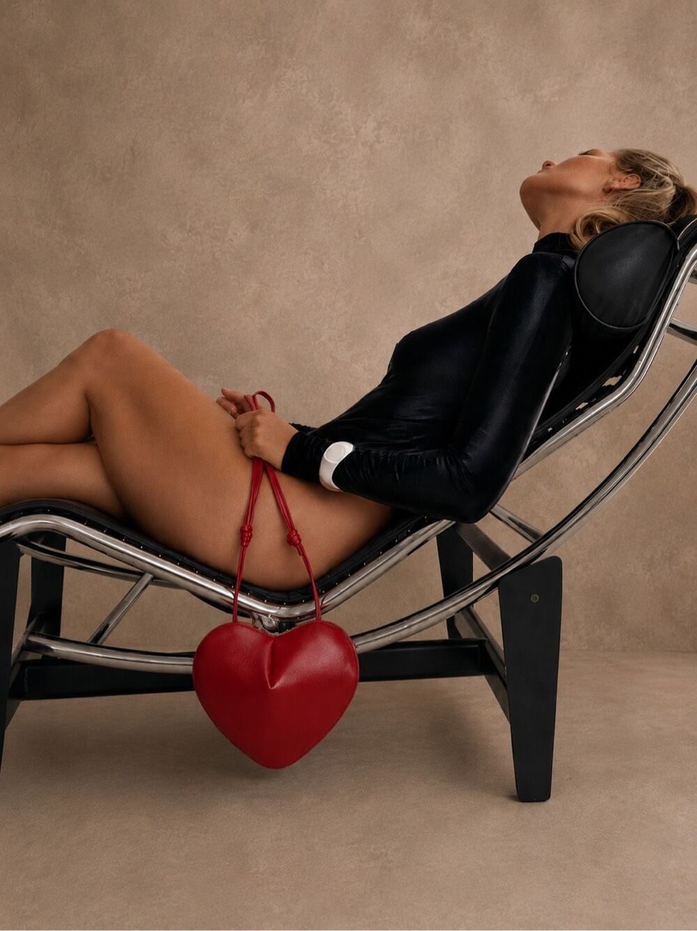 Red Heart Crossbody Bag Designer-Inspired Statement Purse